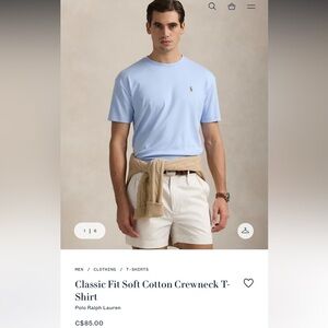 Custom Slim Fit Soft Cotton Crewneck T-Shirt
Polo Ralph Lauren (summer blue)